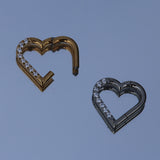 16G ASTM F136 Titanium Hinged Segment Ring Clicker Heart Shape