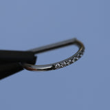 16G ASTM F136 Anello a D Clicker con anello incernierato in titanio