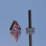 16G ASTM F136 Triangolo in titanio CZ Labret Stud
