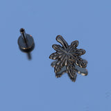 16G ASTM F136 Titanium Internal Thread Maple Leaf Labret Piercing Stud