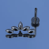 16G ASTM F136 Titanium Internal Thread High Polished Labret Cartilage Jewelry