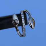 16G ASTM F136 Titanium Snake CZ Clicker Ring