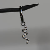 16G 18G ASTM F136 Titanium Dangling Cross CZ Clicker Ring Earring