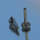 16G ASTM F136 Titanium Internal Thread Labret CZ