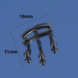 16G ASTM F136 Titanium Dangling Internal Thread Labret Stud