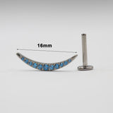 16G ASTM F136 Titanium Larbret Stud Internal Thread Jewelry