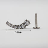 16G ASTM F136 Titanium Internal Thread Labret Stud Jewelry