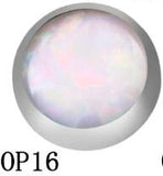 16G G23 gioielli piercing cutanei in titanio con sfera di opale