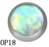 16G G23 gioielli piercing cutanei in titanio con sfera di opale