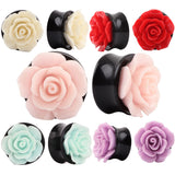 Classic Body Jewelry Arylic Rose Style Ear Plugs - Classic Body Jewelry