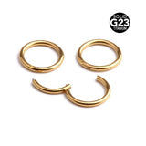 16G Titanium G23 Segment Septum Clicker - Classic Body Jewelry